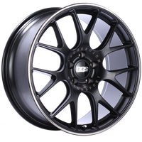 BBS CH-R 20x9 5x115 ET24 Satin Black Polished Rim Protector Wheel -82mm PFS/Clip Required