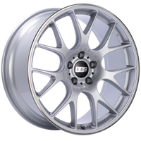 BBS CH-R 20x9 5x115 ET24 Diamond Silver Polished Rim Protector Wheel -82mm PFS/Clip Required