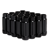 BLOX Racing 12-Sided P17 Tuner Lug Nuts 12x1.5 - Black Steel - Set of 20 (Socket not included)