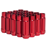 BLOX Racing 12-Sided P17 Tuner Lug Nuts 12x1.5 - Red Steel - Set of 20 (Socket not included)