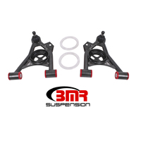 BMR 79-93 Mustang Fox Lower Control A-Arm Front w/ Spring Pocket/Tall Ball Joint - Black Hammertone