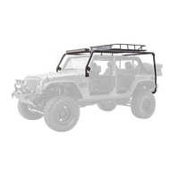 Body Armor 4x4 07-18 Jeep Wrangler JK 2/4 Door Cargo Roof Rack Box 1 Of 2