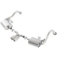 Borla 14-15 Porsche Cayman/Boxster (981) RWD 2Dr Dual Center Rear Exit Catback 4in Tip Exhaust Sys