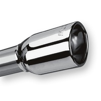 Borla Universal Polished Tip Single Oval Rolled Angle-Cut w/Clamp (inlet 2 1/4in. Outlet 3 5/8 x 2 1