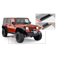 Bushwacker 07-18 Jeep Wrangler Unlimited Trail Armor Rocker Panel and Sill Plate Cover - Black