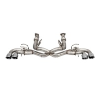 Corsa 20-22 Corvette C8 3in Valved Cat-Back 4.5in Pol Quad Tips - Fits Factory NPP Exhaust