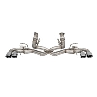 Corsa 20-22 Corvette C8 3in Valved Cat-Back 4.5in Pol Quad Tips - Fits Factory NPP Exhaust w/ AFM