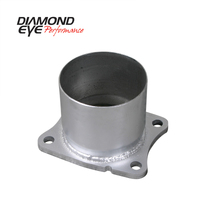 Diamond Eye ADAPTER 4-BOLT FLANGE 4in INNER DIA CLAMP-ON AL: 01-05 CHEVY/GMC 6.6L 2500/3500 CHV-FBA