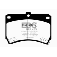 EBC 94-97 Ford Aspire 1.3 manual Greenstuff Front Brake Pads