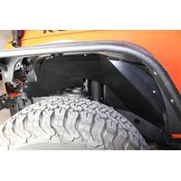 Fishbone Offroad 07-18 Jeep JK Wrangler Front/Rear Inner Fenders -Aluminum - Blk Pwdrcoat (Set Of 4)
