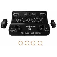 Fleece Performance 10-15 Dodge 6.7L Cummins Fuel Distribution Block Hose and Fitting Kit