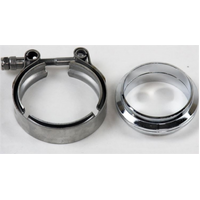 Granatelli 5.0in Flat Flanges w/V-Band Clamp