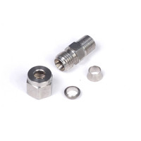 Haltech 1/4in Stainless Compression 1/8in NPT Thread Fitting Kit (Incl Nut & Ferrule)
