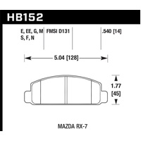 Hawk Mazda RX-7 HP+ Street Front Brake Pads