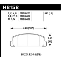 Hawk 03-05 Mazda 6 / 84-95 Mazda RX-7 DTC-60 Race Rear Brake Pads