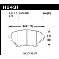Hawk 01-05 Miata w/ Sport Suspension HPS  Street Front Brake Pads D890