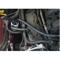 J&L 05-10 Ford Mustang V6 Passenger Side Oil Separator 3.0 - Clear Anodized