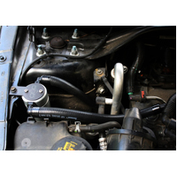 J&L 10-18 Ford Taurus Sho EcoBoost V6 Passenger Side Oil Separator 3.0 - Clear Anodized