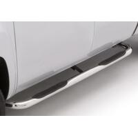 Lund 01-13 Chevy Silverado 1500 Crew Cab (Body Mount) 3in. Round Bent SS Nerf Bars - Polished