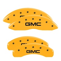 MGP 4 Caliper Covers Engraved Front & Rear GMC Yellow Finish Black Char 2005 GMC Envoy XL