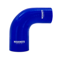 Mishimoto Silicone Reducer Coupler 90 Degree 2.5in to 4in - Blue