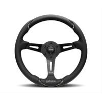 Momo Gotham Steering Wheel 350 mm - Black Leather/Black Spokes