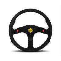 Momo MOD80 Steering Wheel 350 mm -  Black Suede/Black Spokes