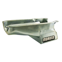 Moroso 80-85 Chevrolet Small Block (w/Passenger Side Dipstick) Wet Sump 7qt 8.25in Steel Oil Pan