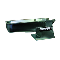 Moroso 86-Up Chevrolet Small Block (w/1 Piece Rear Main Seal) Wet Sump 6qt 9in Steel Oil Pan