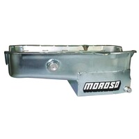 Moroso 80-85 Chevrolet Small Block (w/1in Inspection Bung) Wet Sump 7qt 7.5in Steel Oil Pan