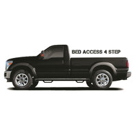 N-Fab Nerf Step 17-18 Ford F-250/F-350 Regular Cab 8ft Bed - Gloss Black - Bed Access - 3in