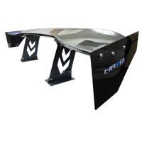 NRG Carbon Fiber Spoiler - Universal (59in.) w/ NRG Arrow Cut Out Stands and Large End Plates