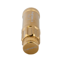 NRG 700 Series M12 X 1.5 Steel Lug Nut w/Dust Cap Cover Set 21 Pc w/Locks & Socket - Chrome Gold