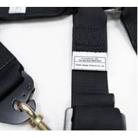 NRG FIA 6pt 2in. Shoulder Belt for HANS Device/ Rotary Cam Lock Buckle/ 3in. Waist Belt - Black