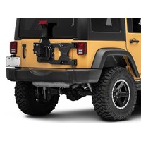 Officially Licensed Jeep 07-18 Jeep Wrangler JK HD Tire Carrier w/ Mount and Jeep Logo