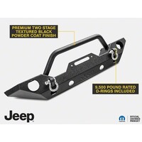 Officially Licensed Jeep 07-18 Jeep Wrangler JK Trail Force HD Front Bumper w/ Jeep Logo