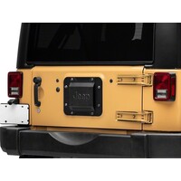 Officially Licensed Jeep 07-18 Wrangler JK Spare Tire Delete w/ License Plate Mount and Jeep Logo