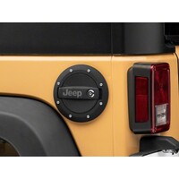 Officially Licensed Jeep 07-18 Jeep Wrangler JK Locking Fuel Door w/ Engraved Jeep Logo