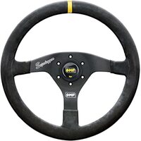 OMP Velocita Superleggero Suede Leather 350mm Diameter Steering Wheel Black