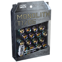 Project Kics 12 x 1.25 Neochrome T1/06 Monolith Lug Nuts - 20 Pcs