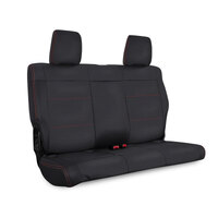 PRP 11-12 Jeep Wrangler JK Rear Seat Cover/2 door - Black with Red Stitching