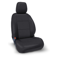 PRP 2016+ Toyota Tacoma Front Seat Covers with Electric Seat Adjusters (Pair) - All Black