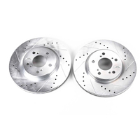 Power Stop 05-12 Acura RL Front Evolution Drilled & Slotted Rotors - Pair