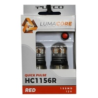 Putco LumaCore 1156 Red - Pair (x3 Strobe w/ Bright Stop)