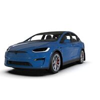 Rally Armor 2022 Tesla Model X Black UR Mud Flap w/ Blue Logo