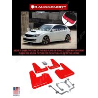 Rally Armor 08-11 Subaru STI (Hatch Only) / 11-14 WRX (Hatch Only) Red UR Mud Flap w/ White Logo