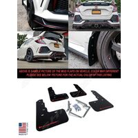 Rally Armor 17-21 Honda Civic Type R Black UR Mud Flap w/ Red Logo