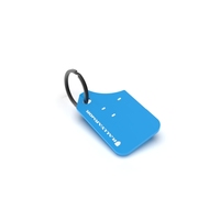 Rally Armor Mini UR Mud Flap Keychain - Blue w/ White Logo