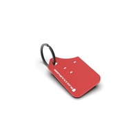 Rally Armor Mini UR Mud Flap Keychain - Red w/ White Logo