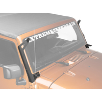 Raxiom 07-18 Jeep Wrangler JK 50-Inch LED Light Bar Windshield Mount w/ Auxiliary Bracket